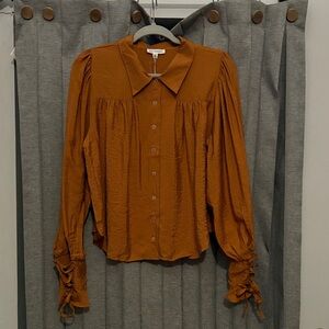 Blu Pepper Terracotta Button-Up Blouse